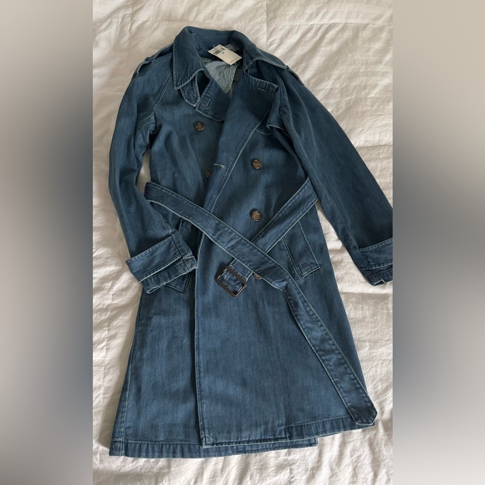 Jacket, trench coat.